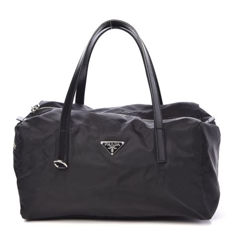 prada tessuto nylon cervo lux bowler black|Vintage Prada Handbags and Purses .